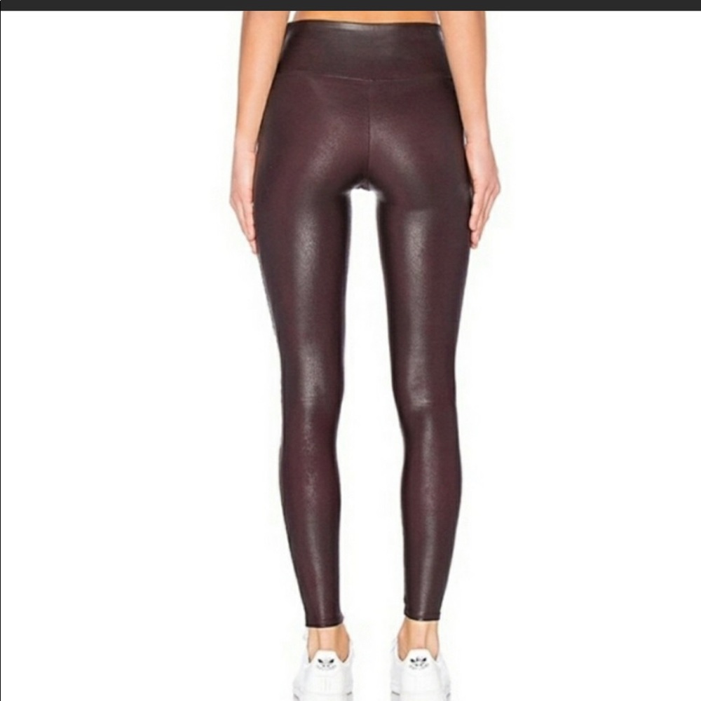 Wine colored Faux leather spanx